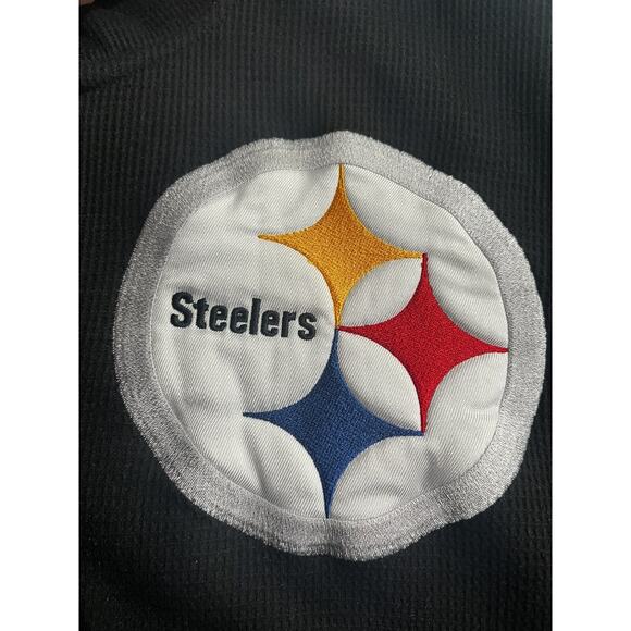 Vintage Pittsburgh Steelers Classic NFL Black Sherpa Full Zip Hoodie Mens Sz L - Picture 4 of 6